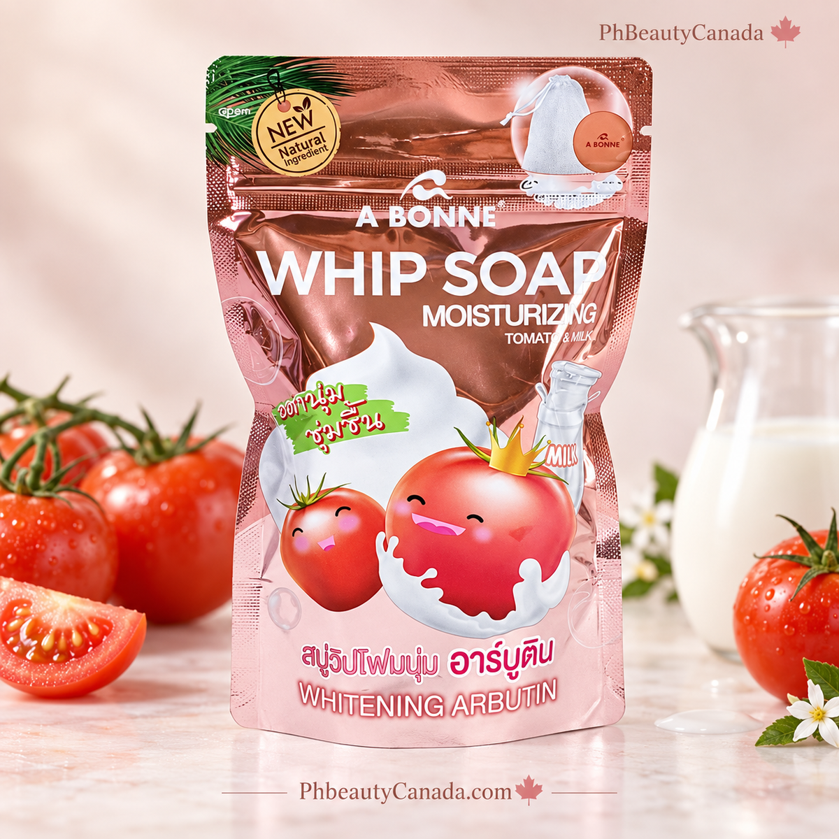 ABonne Whip Soap Moisturizing Tomato & Milk