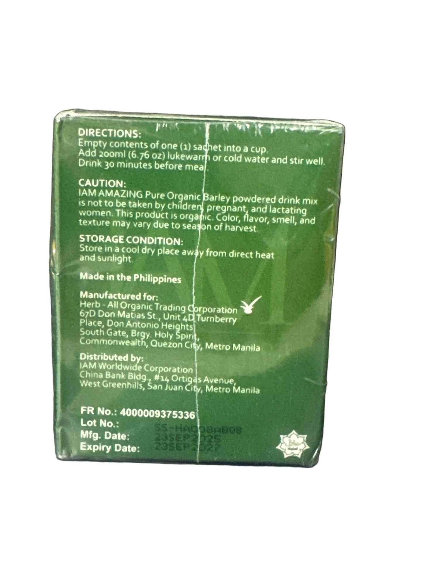 Pure Organic Barley 10sachets