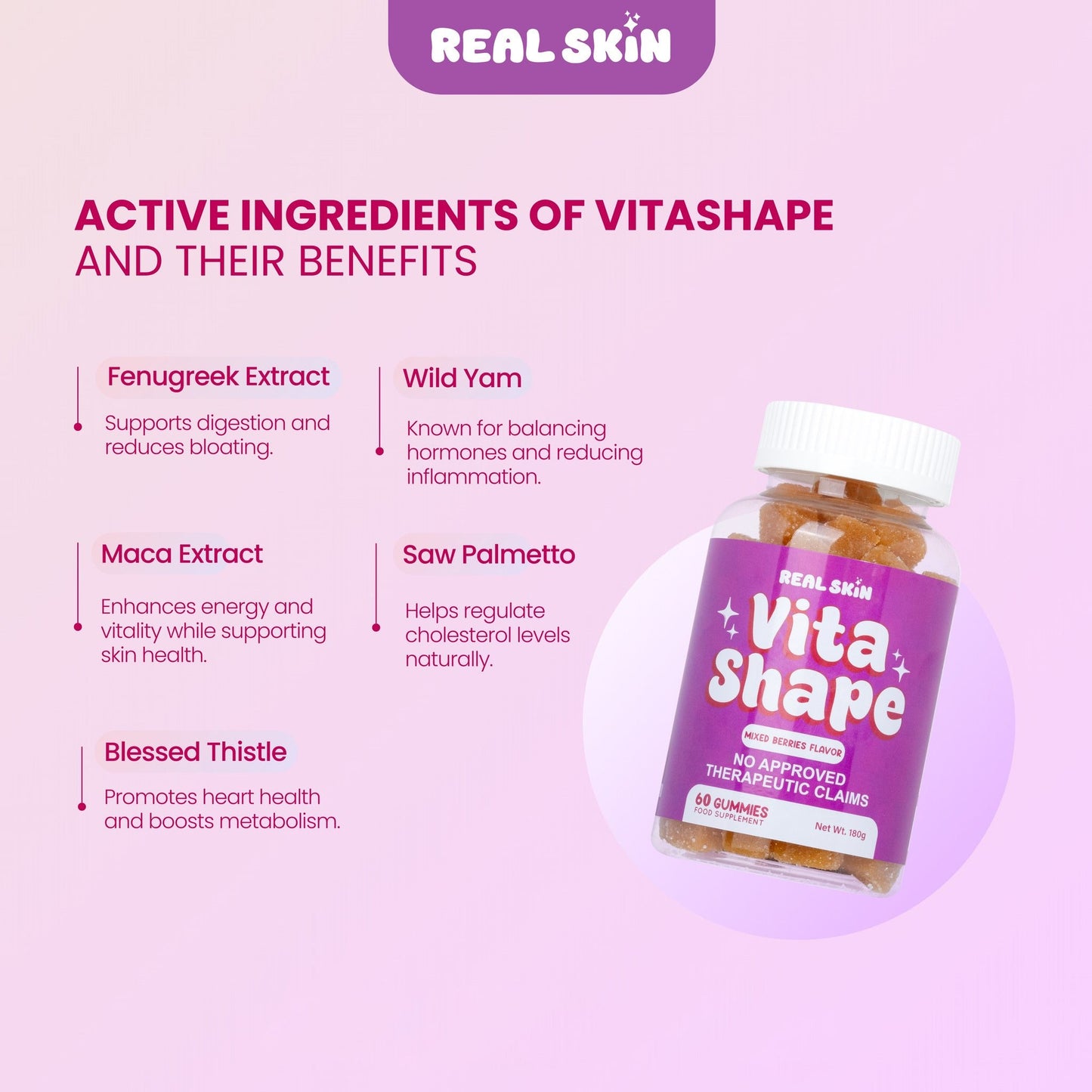 Real Skin Vita Shape 60gummies