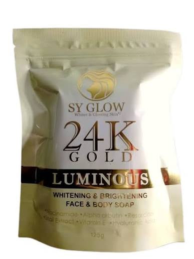 Sy Glow Soap 24k Gold Luminous whitening and Brightening Face And Body Soap
