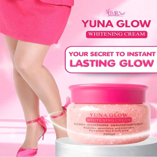 BMRS YUNA GLOW Face & Body Cream with Placenta, Glutathione & Dragon Blood Extract - 200 ml