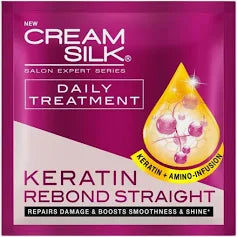 Cream Silk Pink Sachet Hair Straightening Treatment 12 Sachets