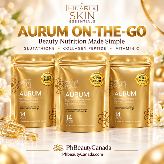 Aurum S-Acetyl Glutathione by Hikari Skin on the Go 14 Capsules