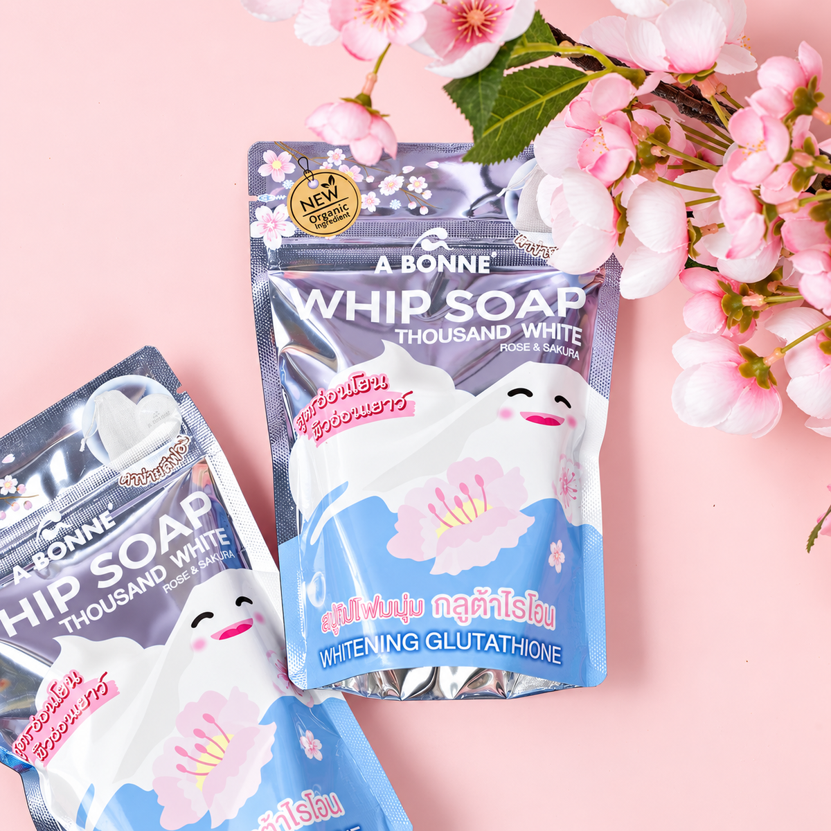 A BONNE
Whip Soap Thousand White Rose and Sakura 100g