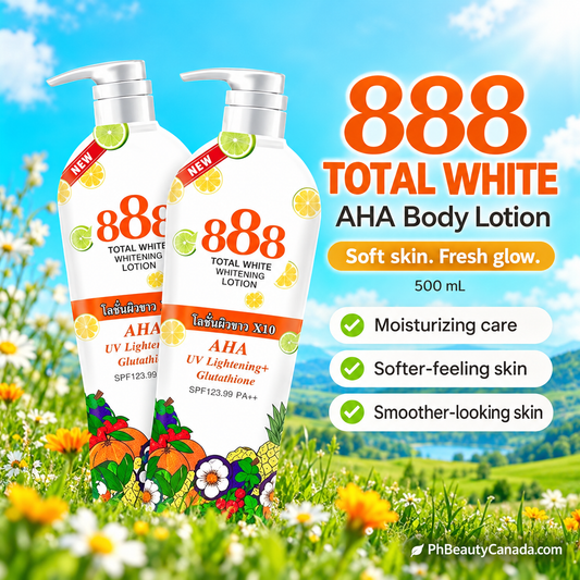 888 Total White AHA Body Lotion — 500 mL