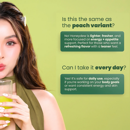 Hope Glow Crystal – Honeydew Green Tea With Dandelion & L-Carnitine (10 Sachets X 18g)