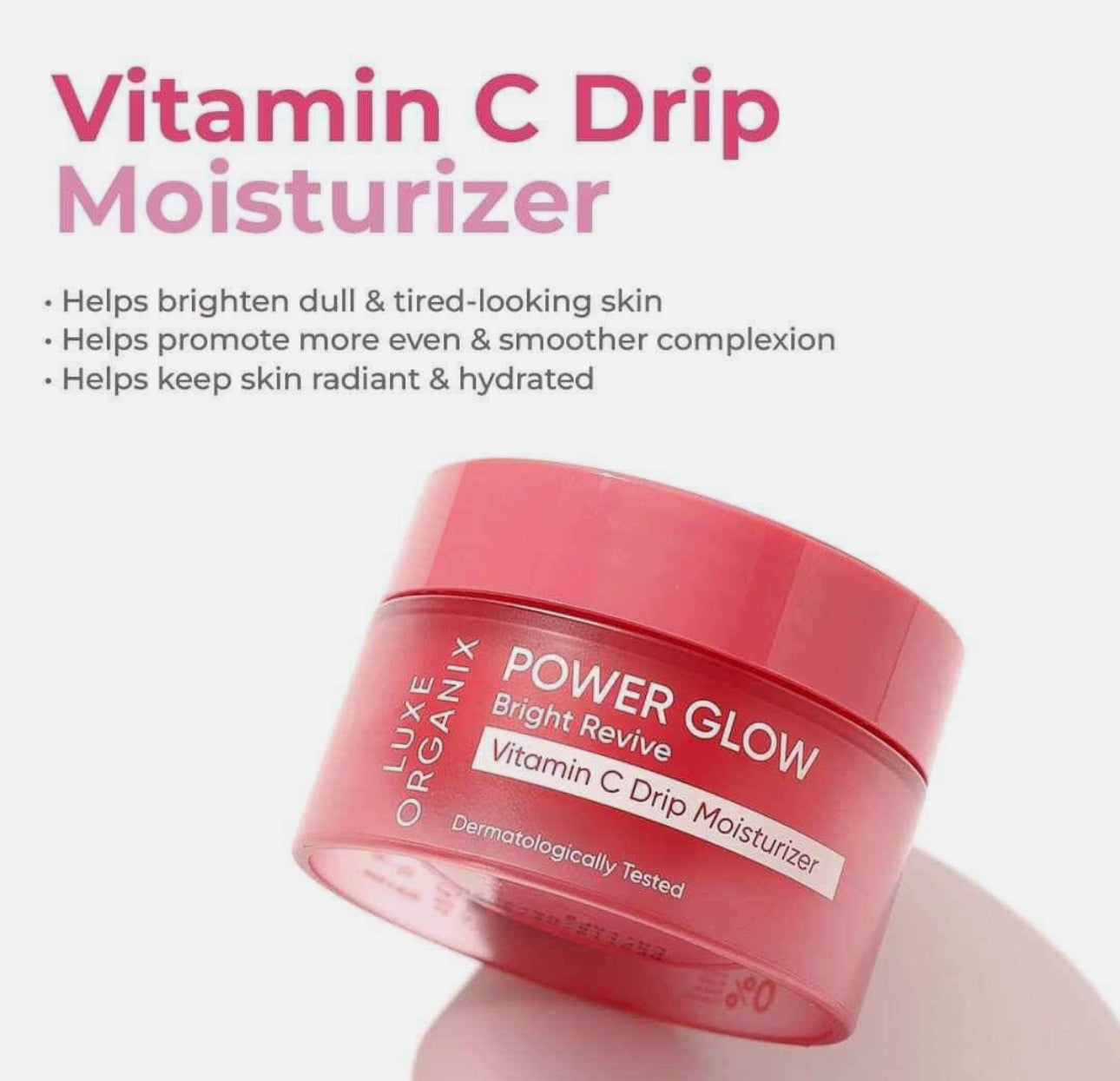 Luxe Organix Power Glow Bright Revive Vitamin C Drip Moisturizer 50g