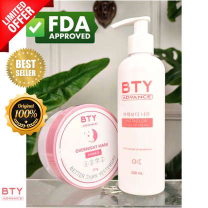 BTY Advance Power Duo Set (Instaglow + Overnight Mask👈