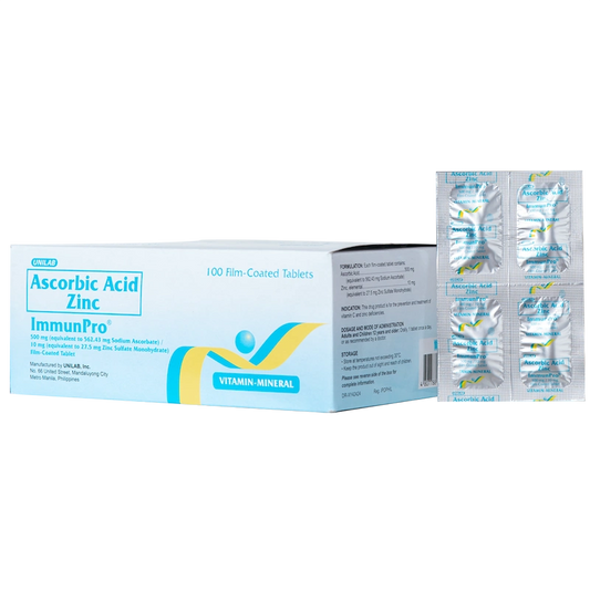 Ascorbic Acid+Zinc (unilab) 100 film-Coated Tablets